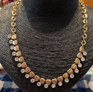 J. Crew Gold Tone and Rhinestone Necklace